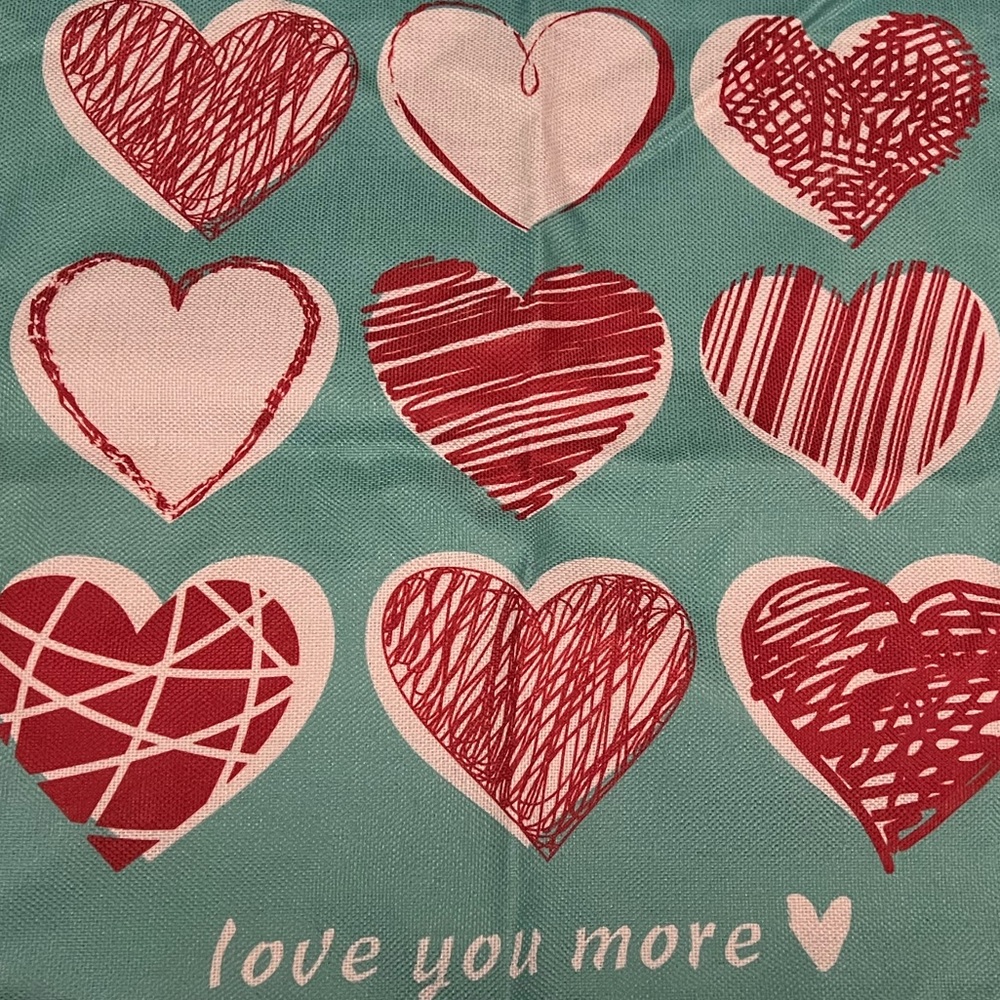 Set of 4 Valentines Day Throw Pillow Covers 20x20 Brand New